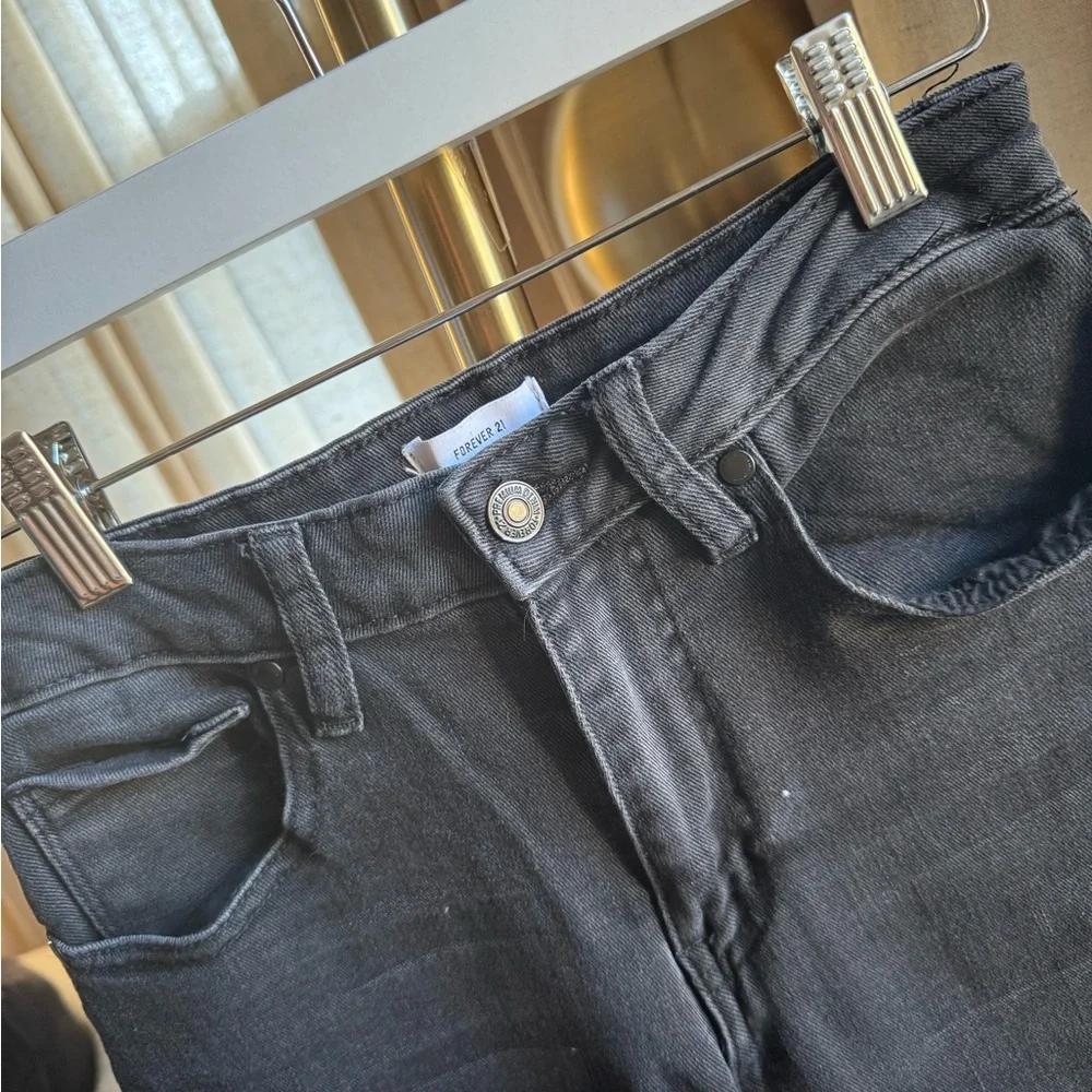 Forever 21 Women Dark Gray Skinny Jeans | 26 - Picture 3 of 6